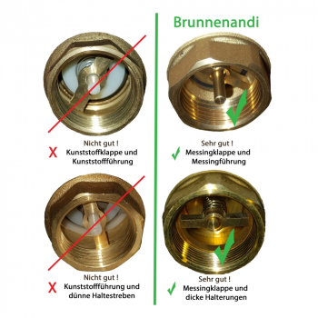 4 m Saugschlauch mit Fussventil und Reduzieradapter (Schwengelpumpe)